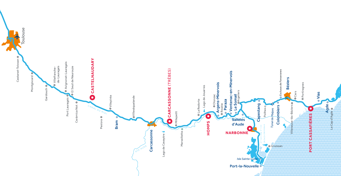 Mapa: Canal du Midi